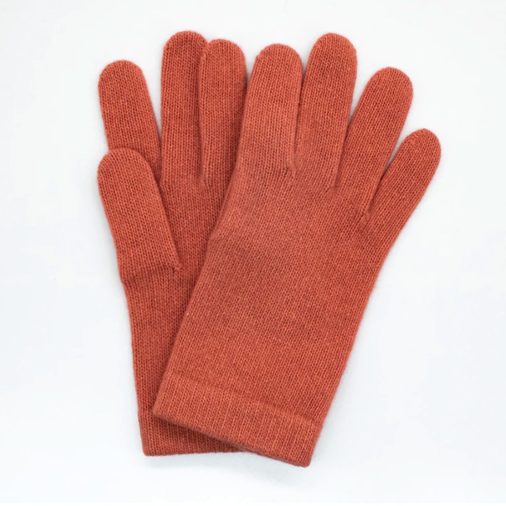 NWT Portolano Cashmere 9" Gloves in Coral